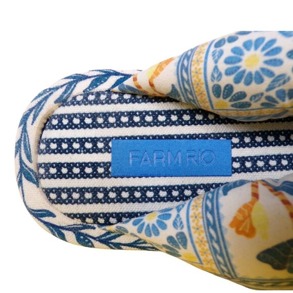 Farm Rio Navy Puffy Flip Flop Thong Flat Sandals US6 EU36 Sold out Online #1126 - Picture 10 of 10